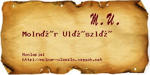 Molnár Ulászló névjegykártya