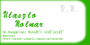 ulaszlo molnar business card